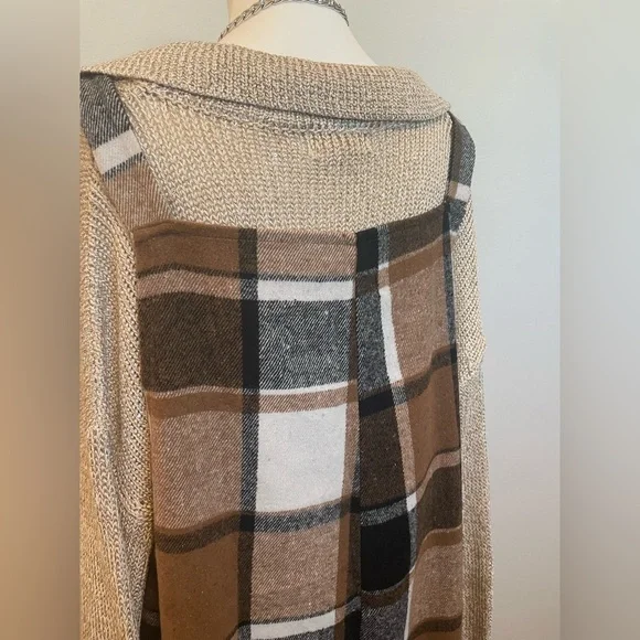 Brown and white Plaid Jumper - Picture 3 of 4